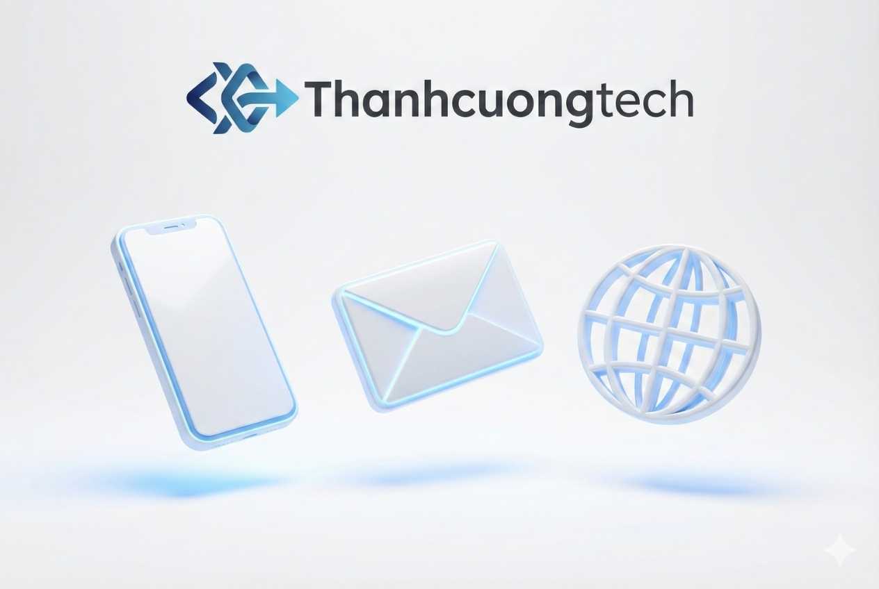 Số điện thoại và email hỗ trợ của Thành Cường Tech.